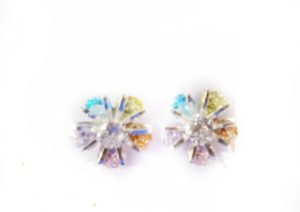 ARETES FLOR DE COLORES