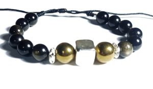 PULSERA CUBO OBSIDIANA #8