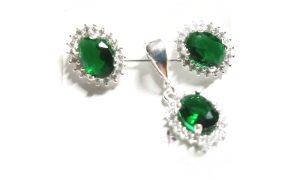 CONJUNTO ZIRCONIA VERDE