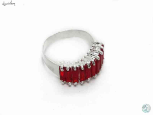 ANILLO ZIRCONIA ROJO