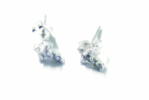 ARETES CRUZ ZIRCONIA