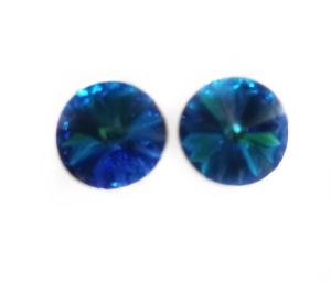 ARETES DE CRISTAL AZUL